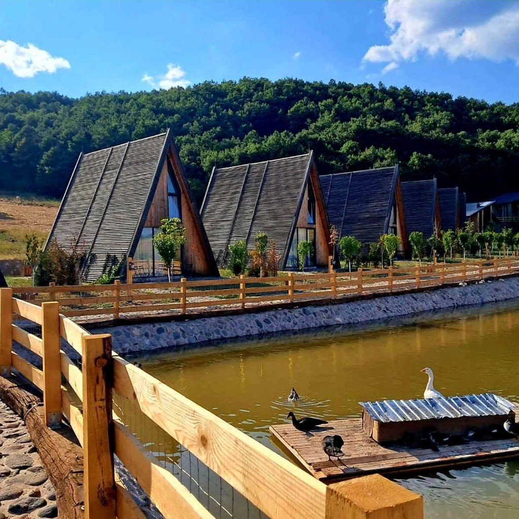 A-frame Cabins by the Pond